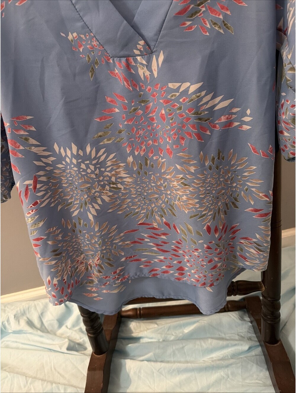 Orange Creek Top Floral Small 3/4 Sleeve Elastic On Arms - Picture 5 of 15